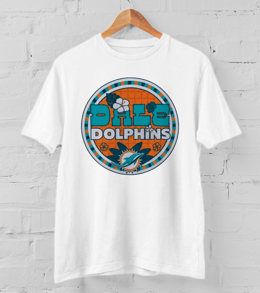 Dale Dolphins Miami Delfines Floral T-Shirt
