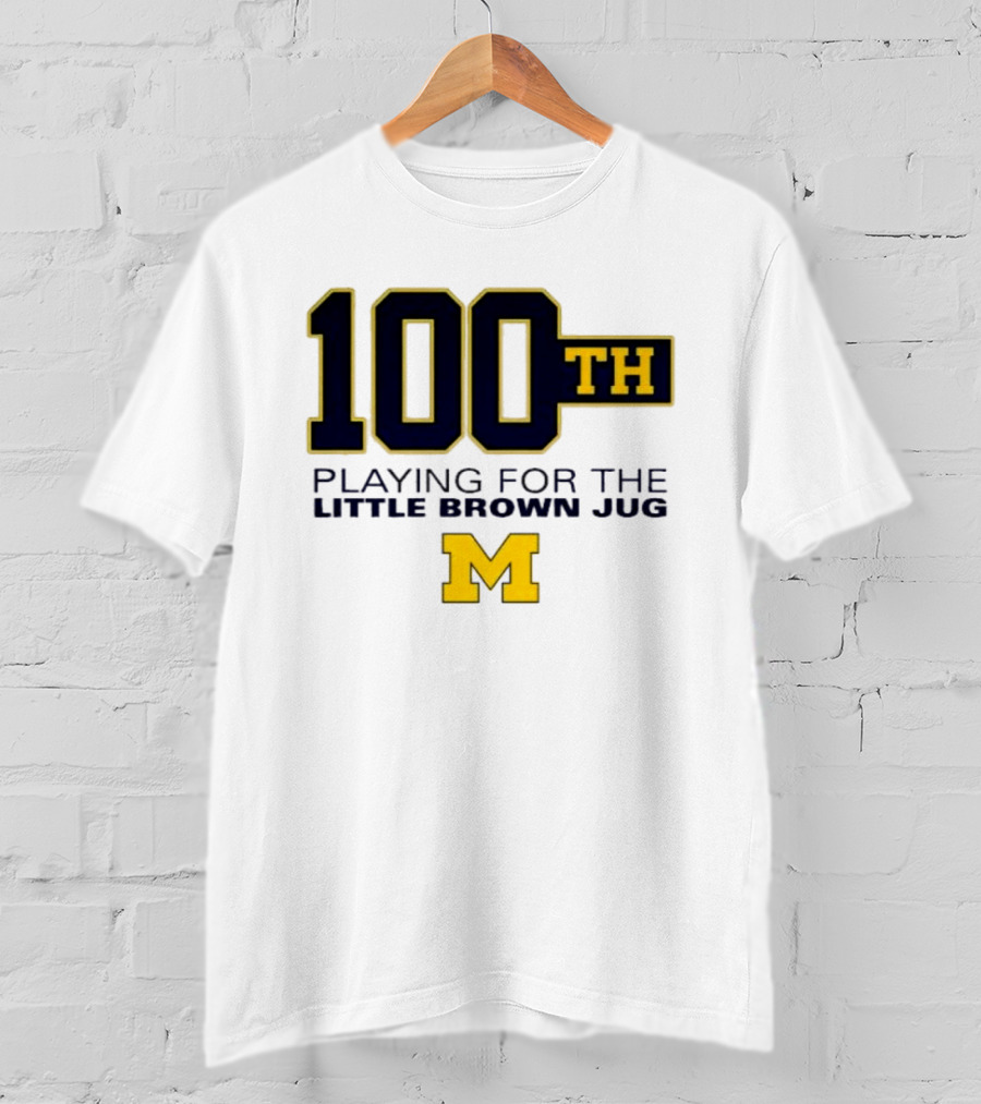 Michigan Wolverines 100th Playing For The Little Brown Jug M T-Shirt