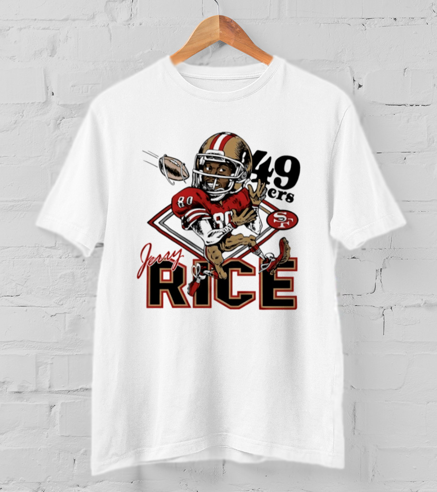 Jerry Rice San Francisco 49ers Caricature T-Shirt