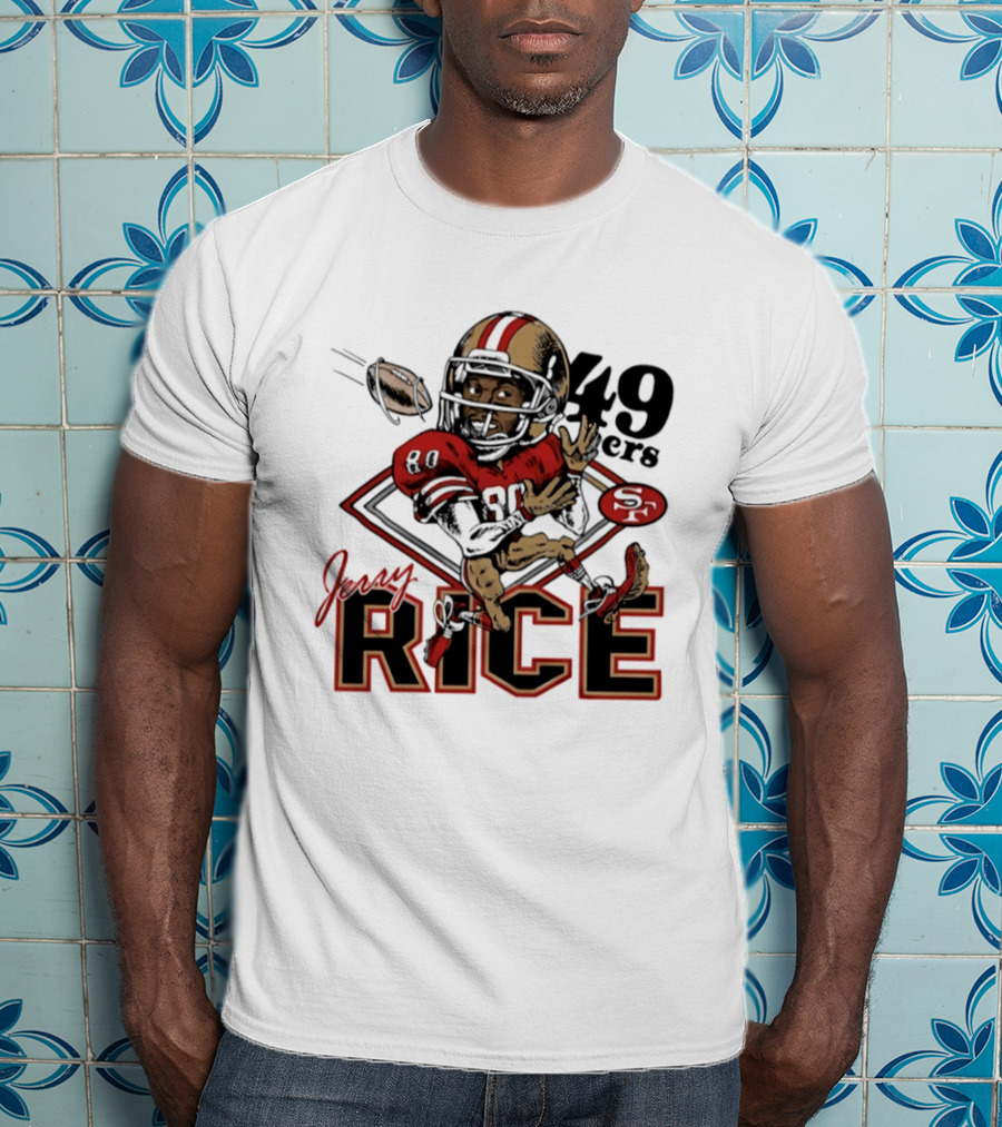 Jerry Rice San Francisco 49ers Caricature T-Shirt
