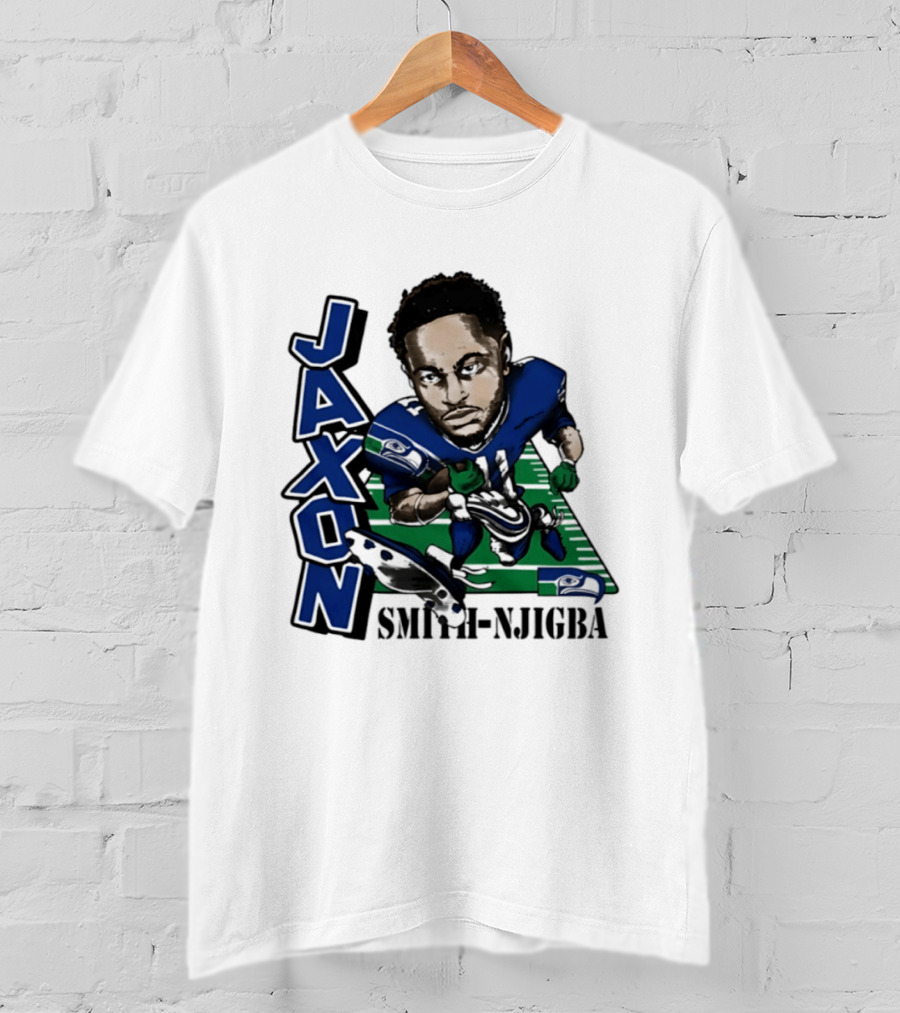 Seattle Seahawks Jaxon Smith Njigba Football Caricature T-Shirt