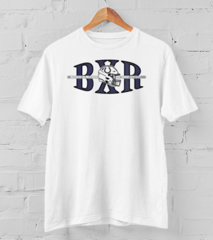 Indianapolis Colts Born X Raised BXR Block Letter Football Team T-Shirt