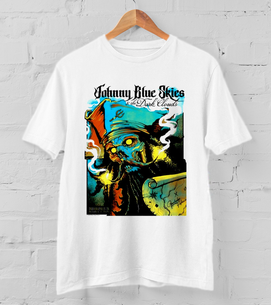 Johnny Blue Skies And The Dark Clouds Pirate Map Gainbridge Fieldhouse Indianapolis 2026 Event T-Shirt