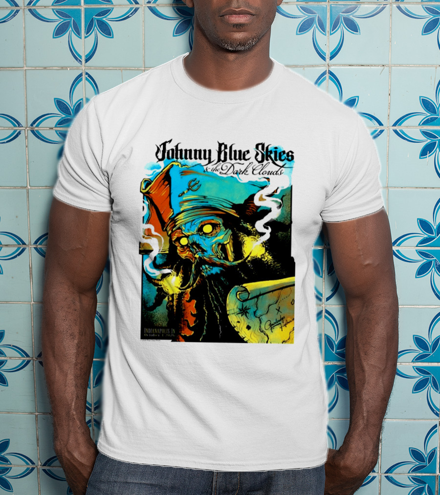 Johnny Blue Skies And The Dark Clouds Pirate Map Gainbridge Fieldhouse Indianapolis 2026 Event T-Shirt