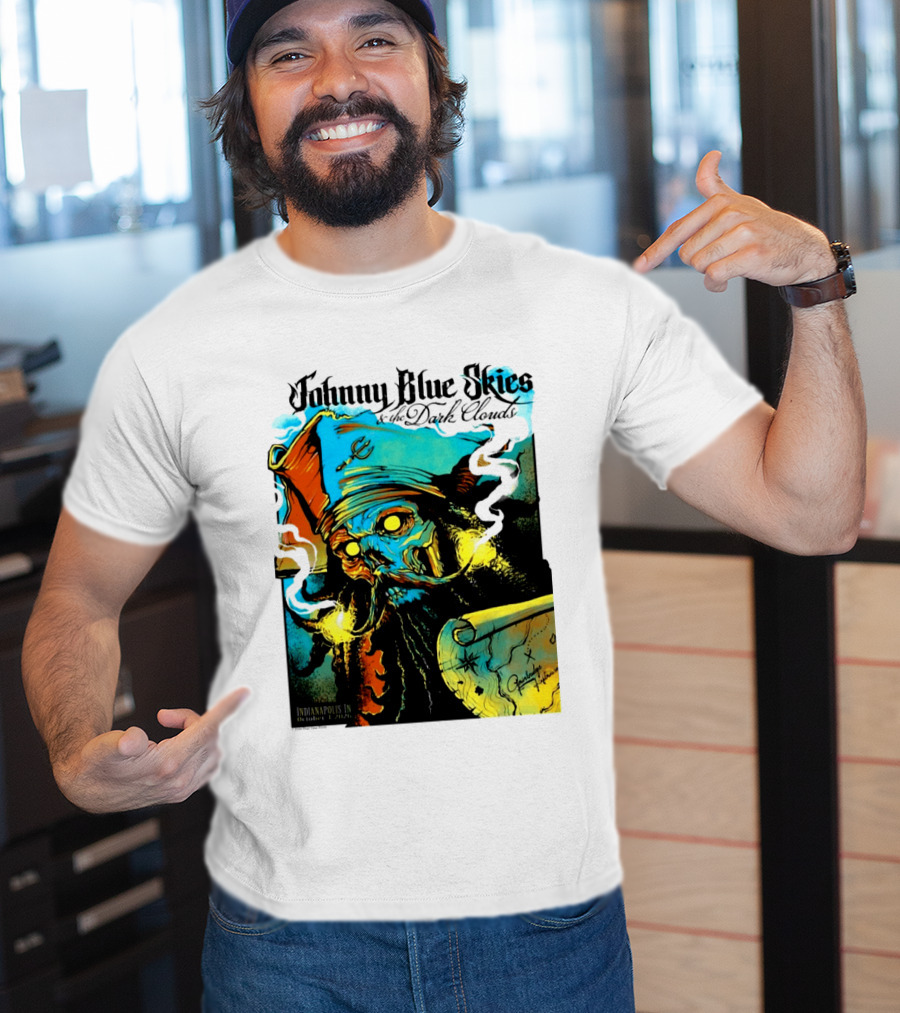 Johnny Blue Skies And The Dark Clouds Pirate Map Gainbridge Fieldhouse Indianapolis 2026 Event T-Shirt