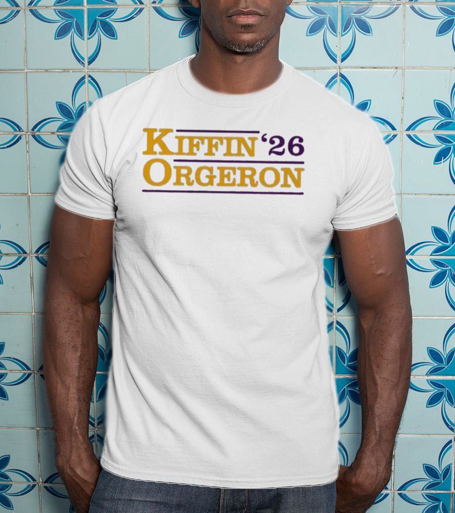 Kiffin Orgeron 26 Yellow And Purple T-Shirt