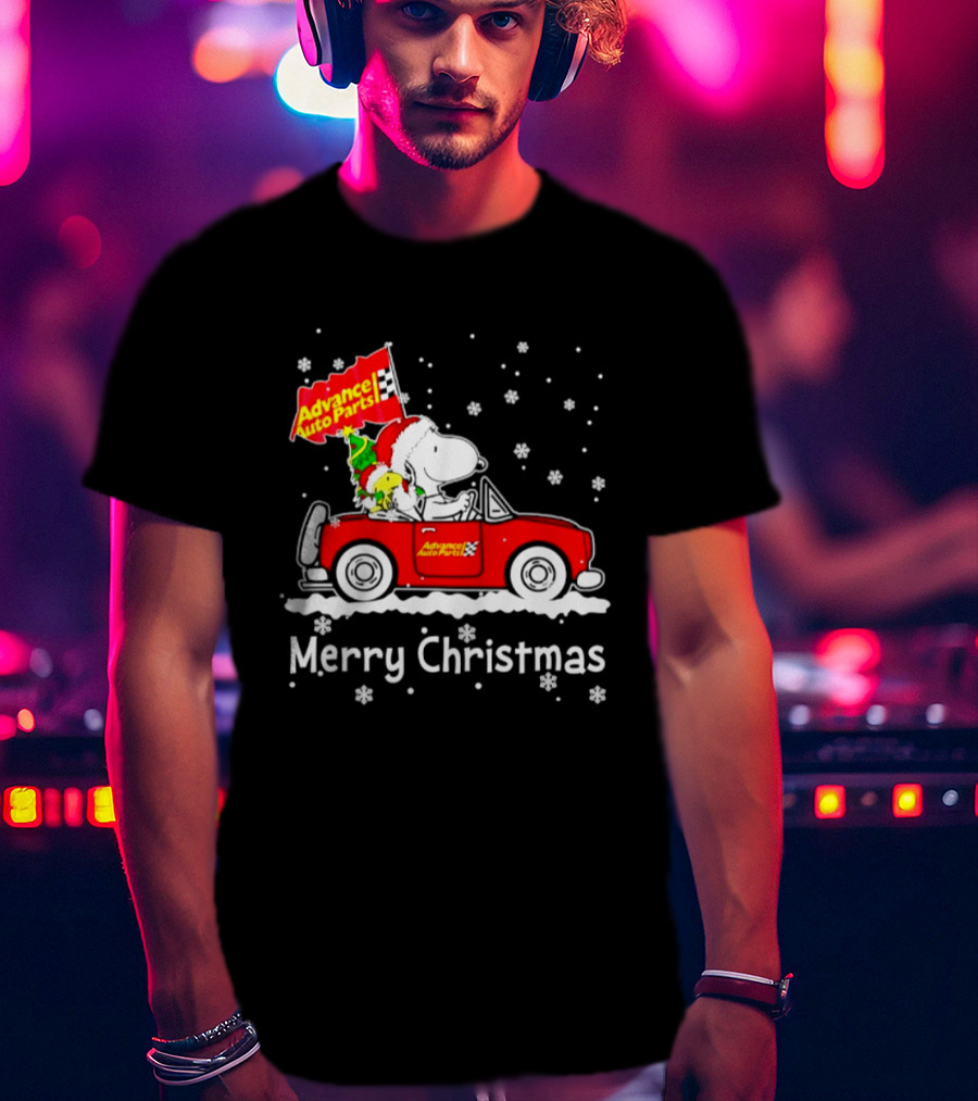 Advance Auto Parts Snoopy Woodstock Merry Christmas 2026 T-Shirt
