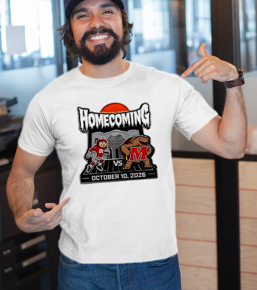 Ohio State Buckeyes Vs Maryland Terrapins October 10 2026 Homecoming Football T-Shirt