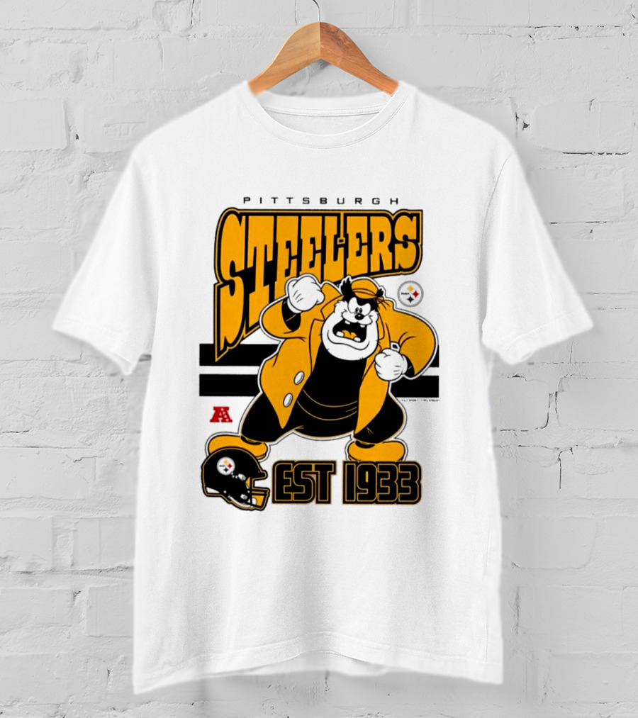 Pittsburgh Steelers Disney Pete EST 1933 NFL Collaboration T-Shirt