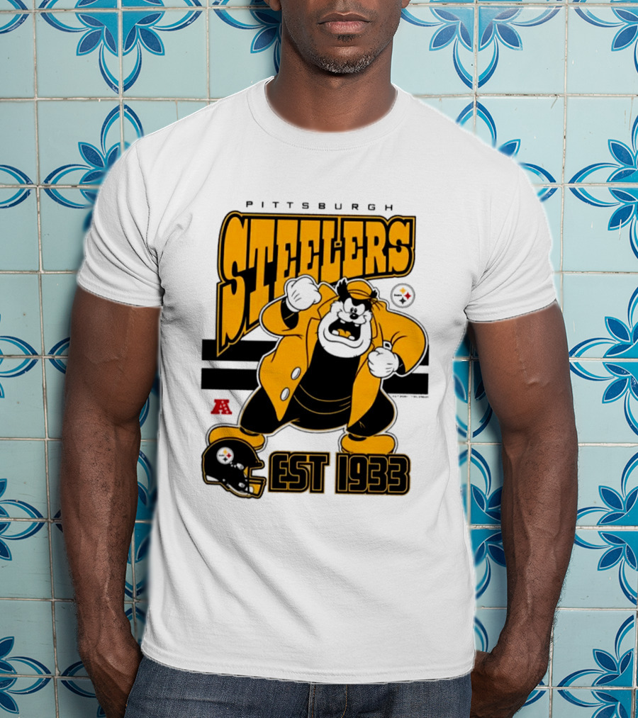 Pittsburgh Steelers Disney Pete EST 1933 NFL Collaboration T-Shirt