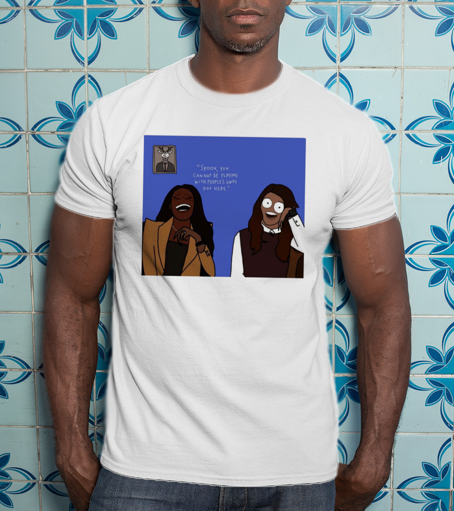 Spoon You Cannot Be Playing Meme Cartoon Laughter Scene T-Shirt