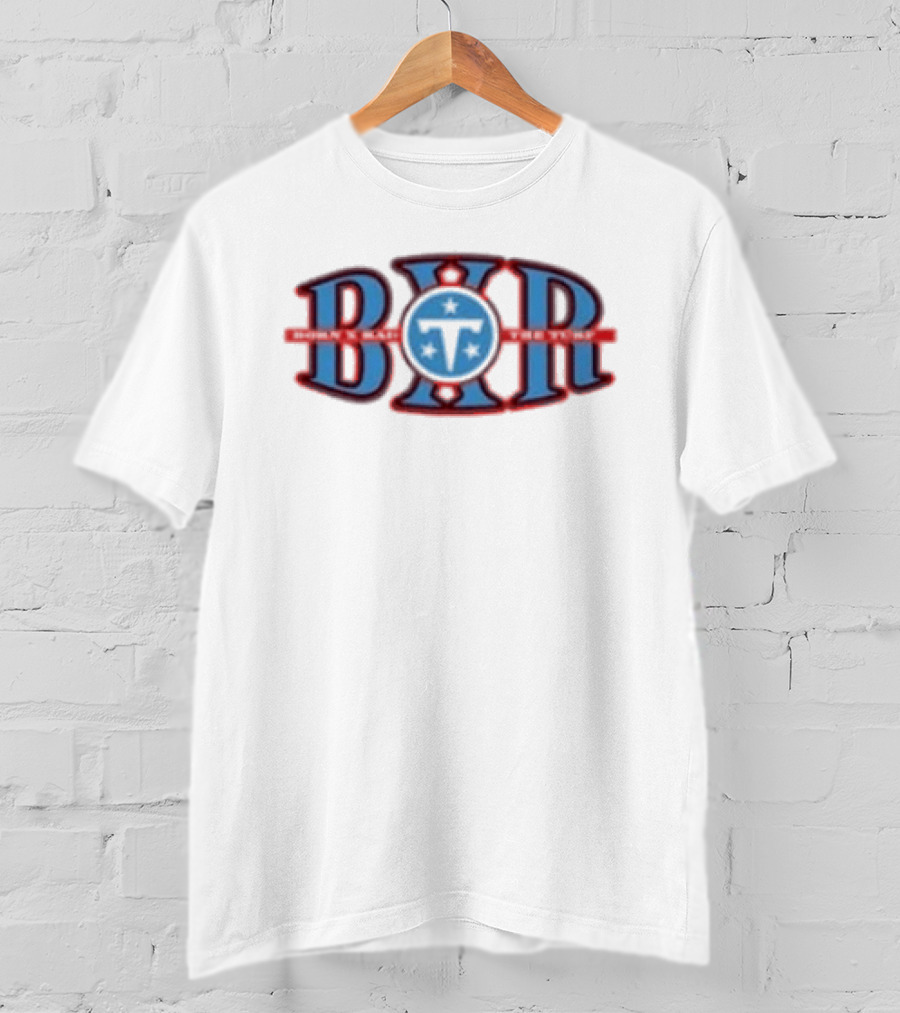 Tennessee Titans Born X Raised BXR Block Letter T T-Shirt