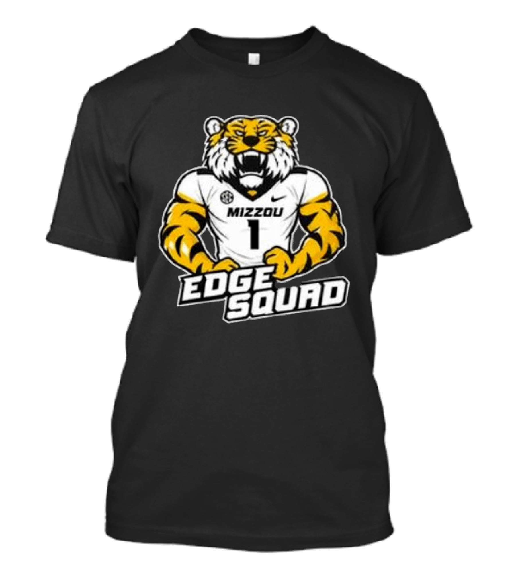 Mizzou Tigers Edge Squad 2026 Black Nike No.1 T-Shirt
