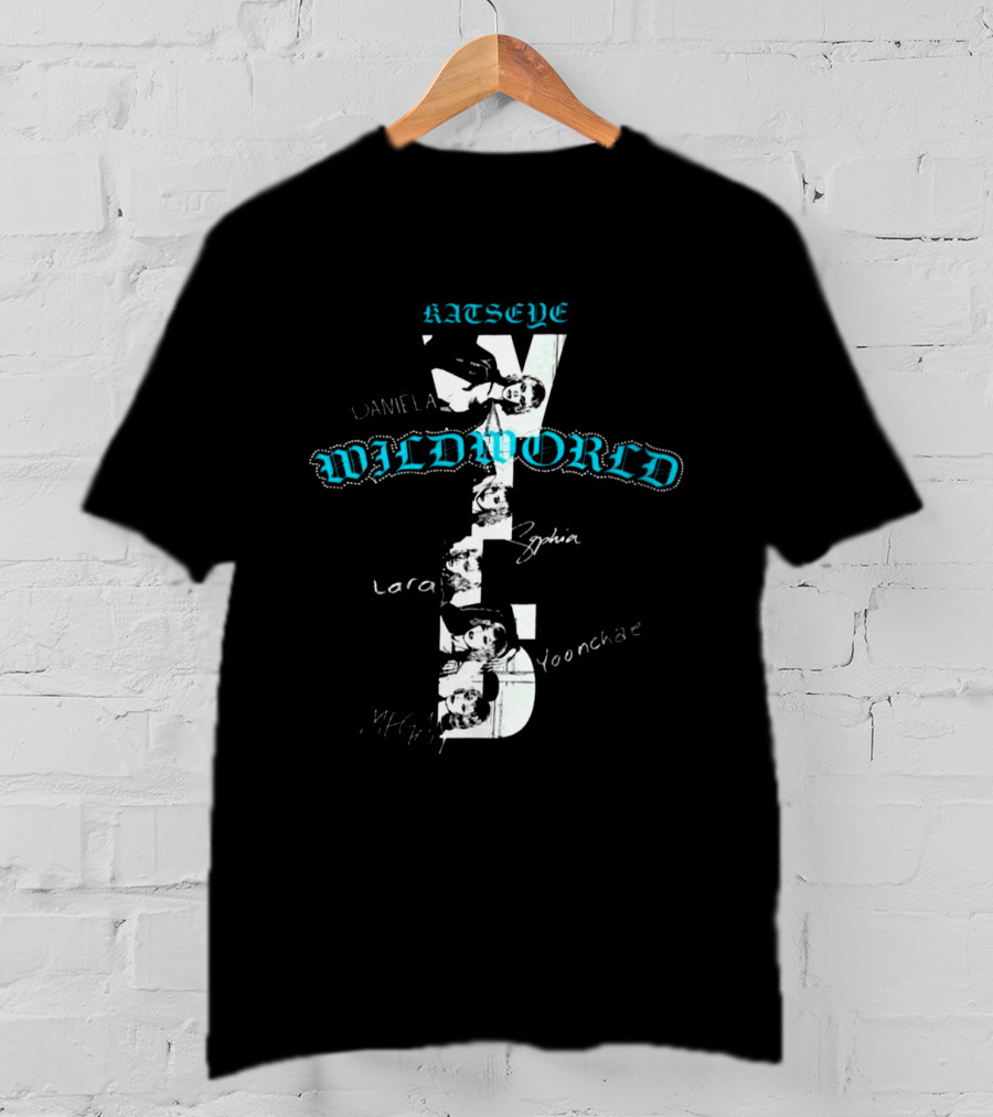 Katseye Wildworld Tour 2026 Black Routing Daniela Yoonchae Lara Sophia T-Shirt