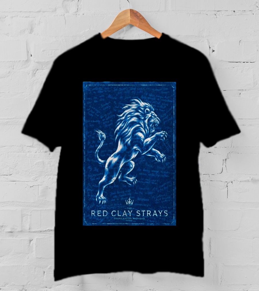 The Red Clay Strays Lion Art Grand Rapids Michigan Concert T-Shirt