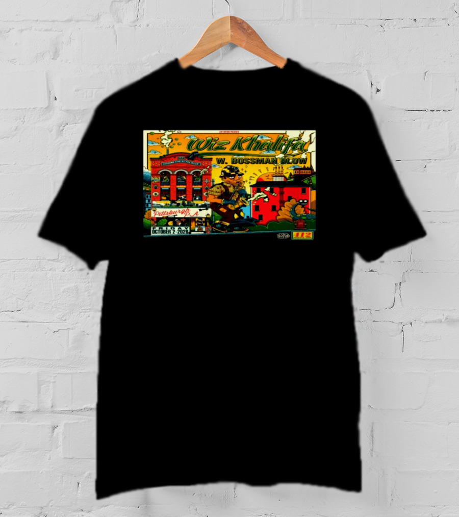 Wiz Khalifa BossMan Dlow Limited Event Pittsburgh PA October 2 2026 T-Shirt