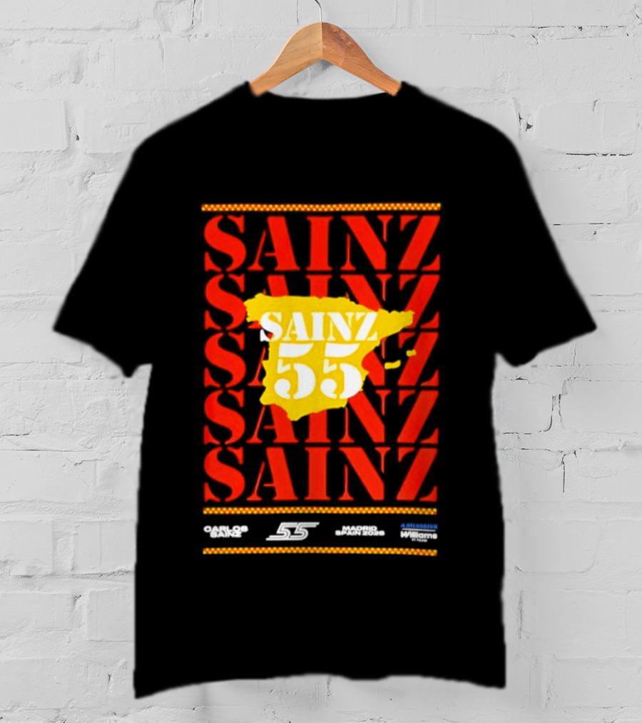 Sainz 55 Atlassian Williams Madrid Race Team Carlos T-Shirt