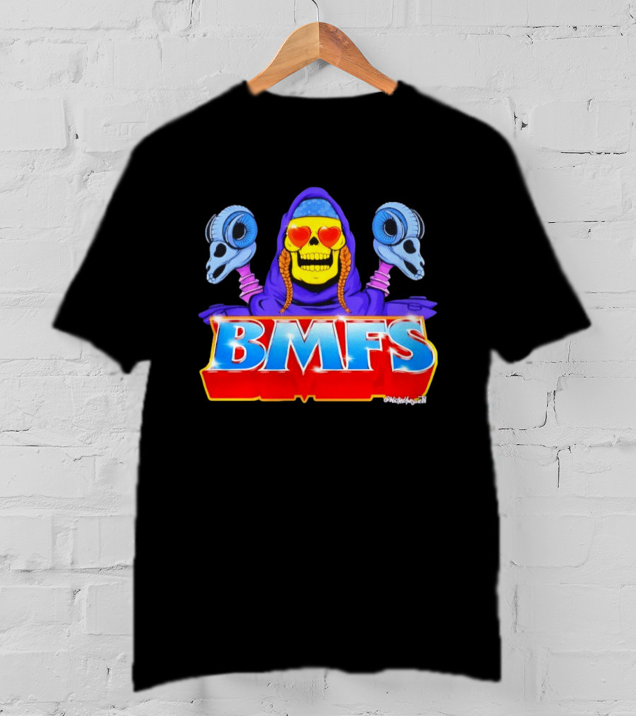 BMFS Halloween Skull With Heart Eyes And Ram Skulls T-Shirt