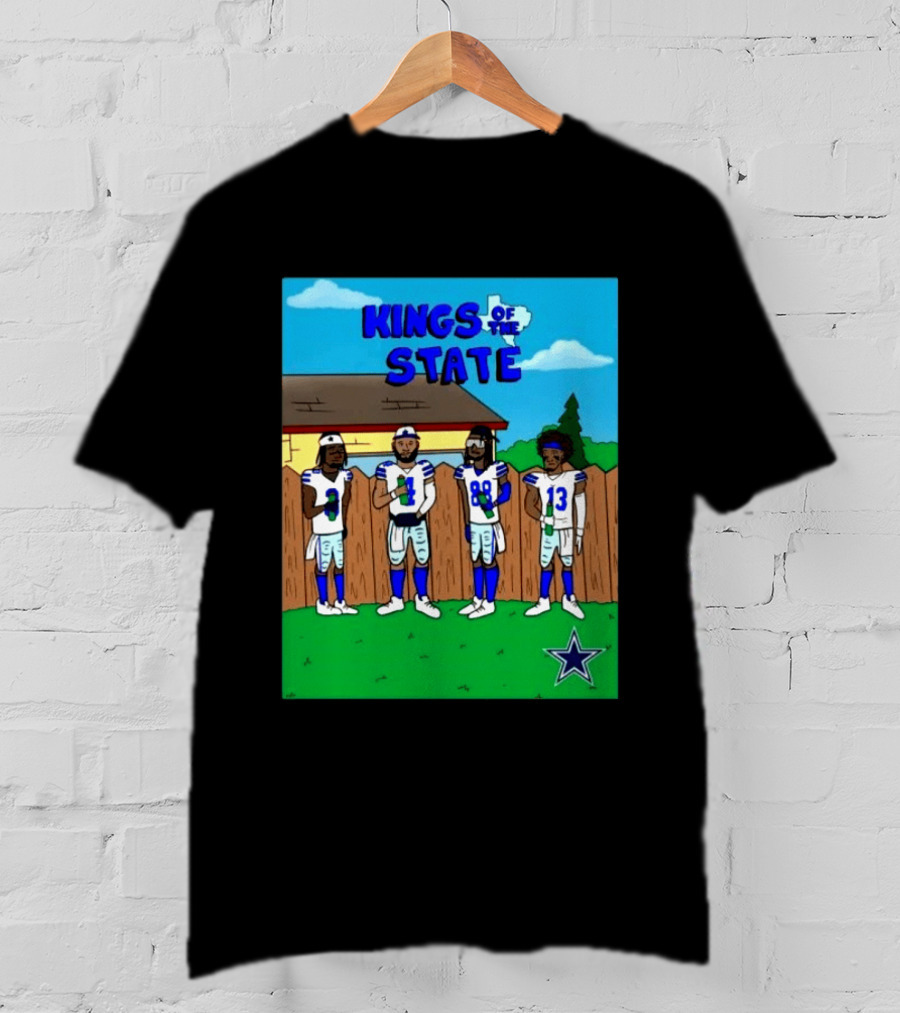 Dallas Cowboys Kings Of The State Football Team Texas Dedication T-Shirt