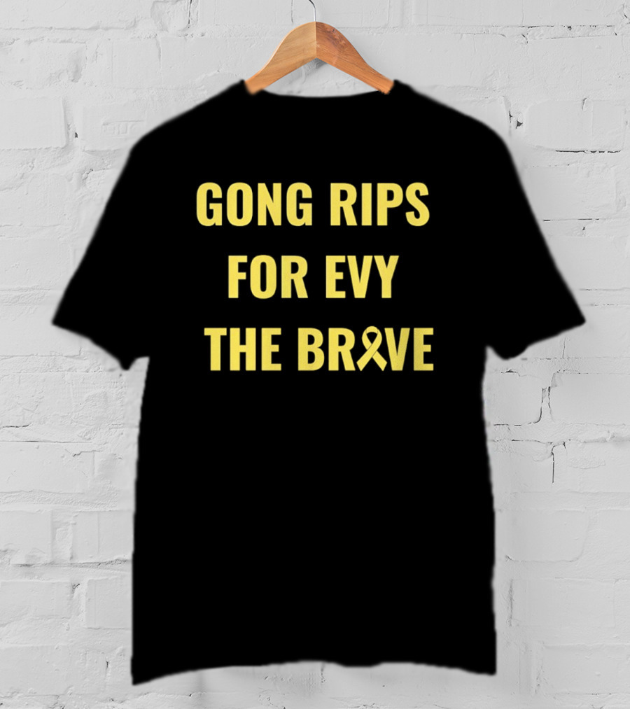 Gong Rips For Evy The Brave Awareness Ribbon T-Shirt