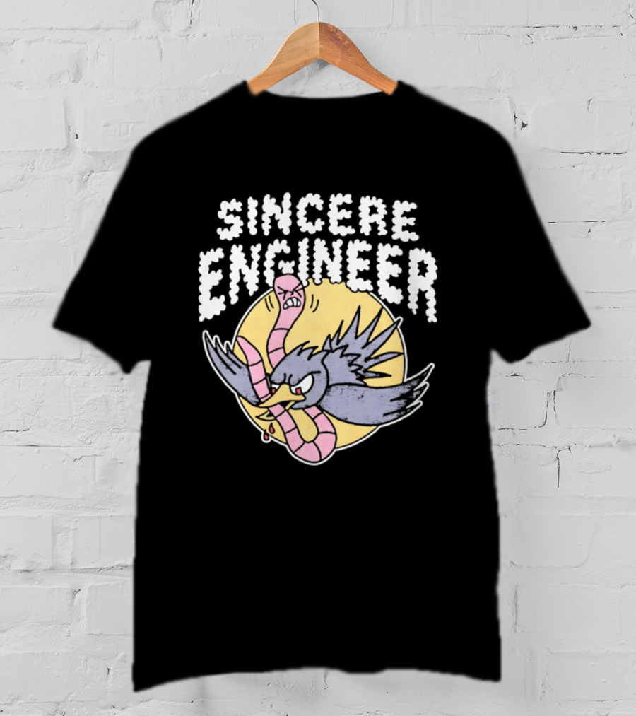 Sincere Engineer Bird With Worm Punk Rock T-Shirt