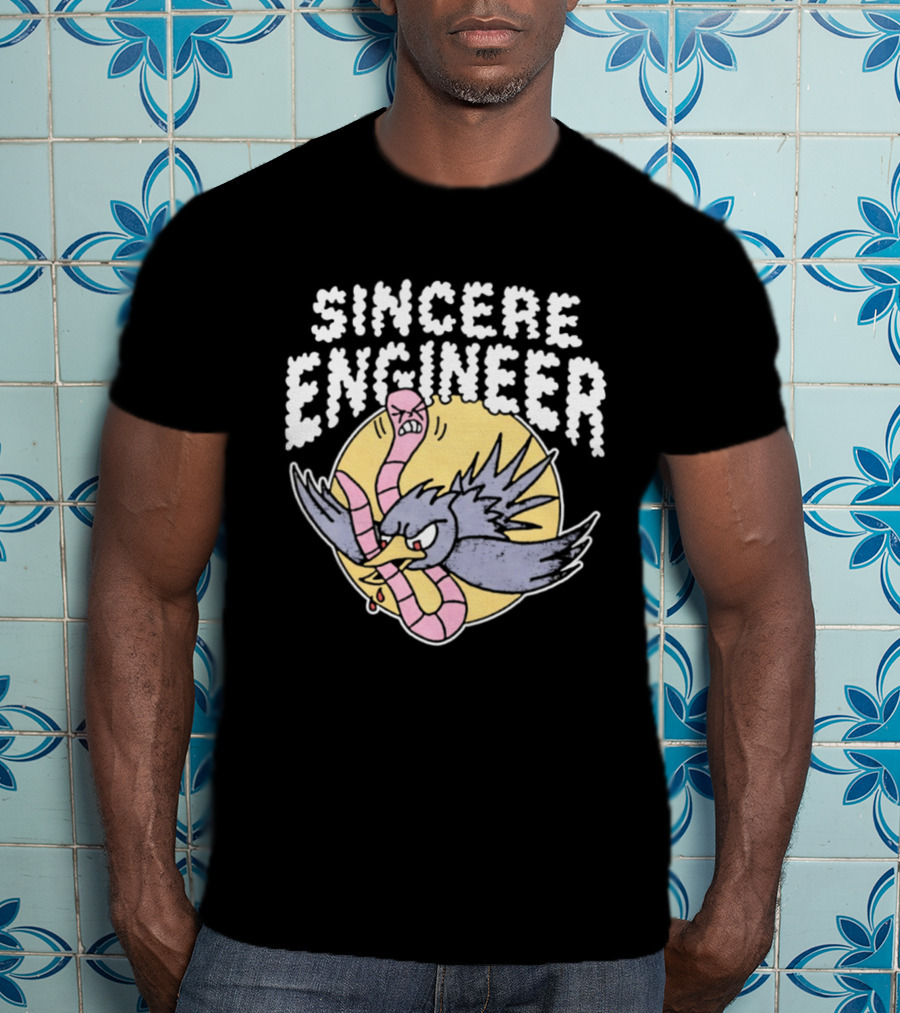 Sincere Engineer Bird With Worm Punk Rock T-Shirt