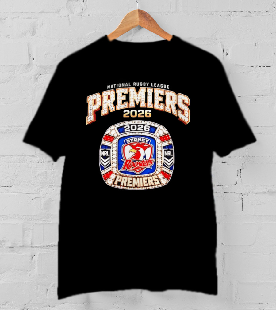 National Rugby League Premiers 2026 Sydney Roosters Ring T-Shirt