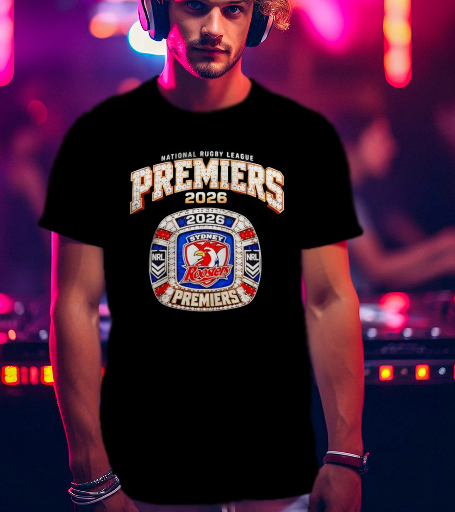 National Rugby League Premiers 2026 Sydney Roosters Ring T-Shirt