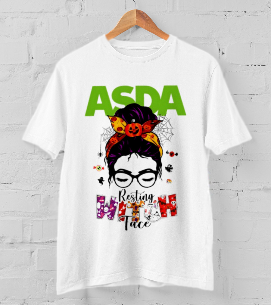 ASDA Resting Witch Face Halloween 2026 Pumpkin Headband Glasses T-Shirt