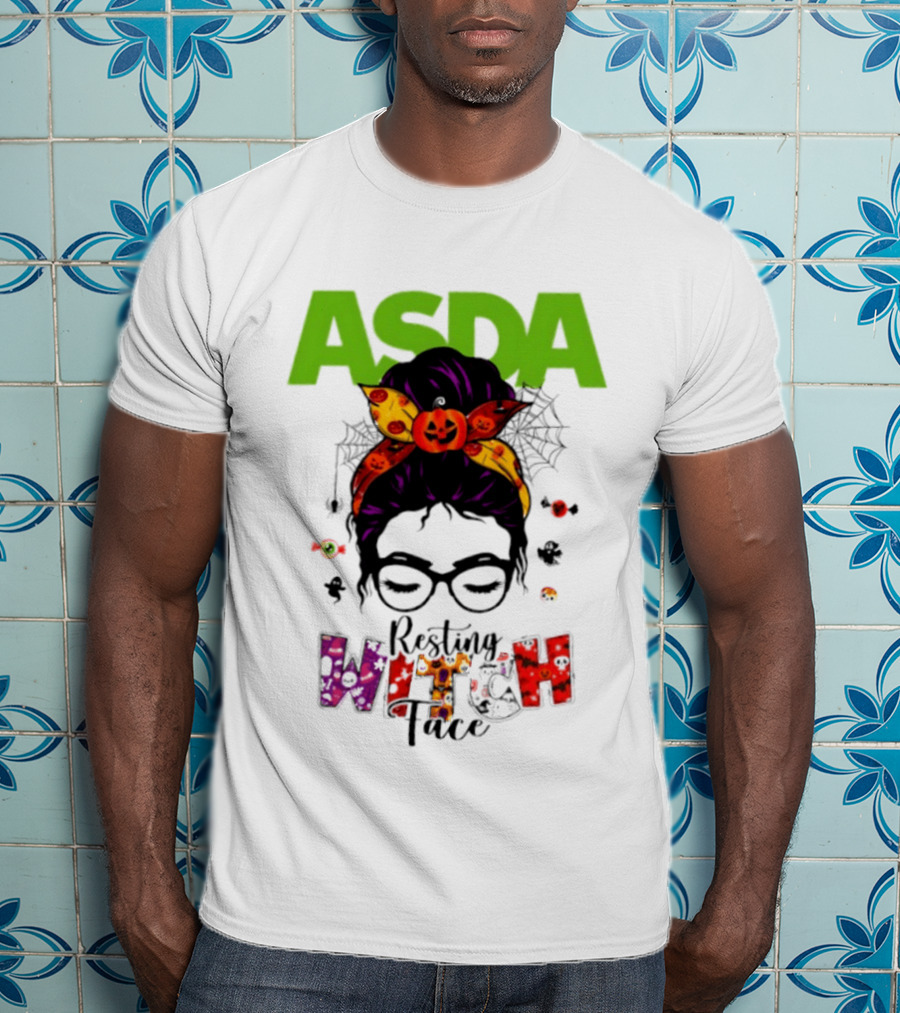 ASDA Resting Witch Face Halloween 2026 Pumpkin Headband Glasses T-Shirt
