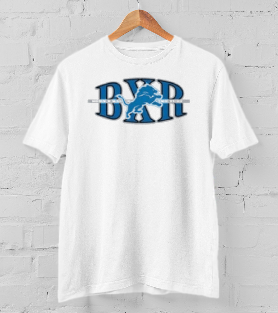 Detroit Lions BXR Born X Raised Block Letter T-Shirt