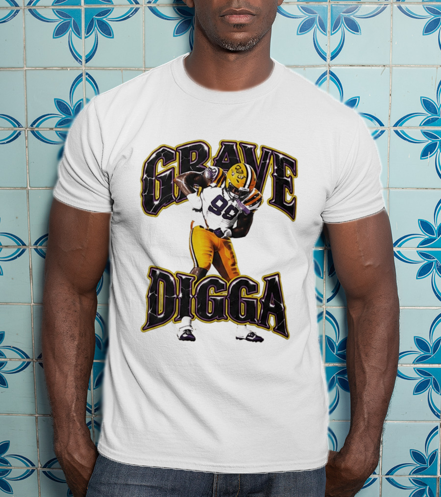 Grave Digga Deuce 90 Gotta Go To Work Football Player T-Shirt