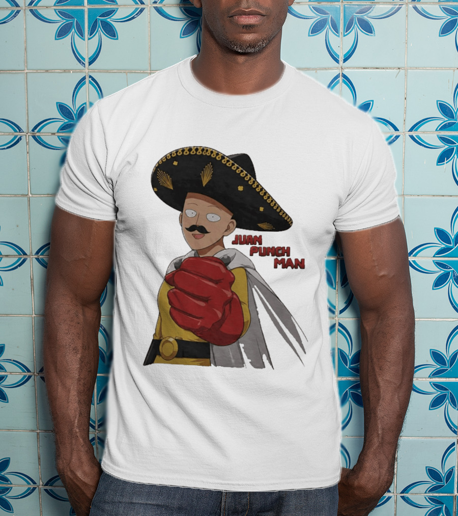 Juan Punch Man Mexican Sombrero Moustache T-Shirt