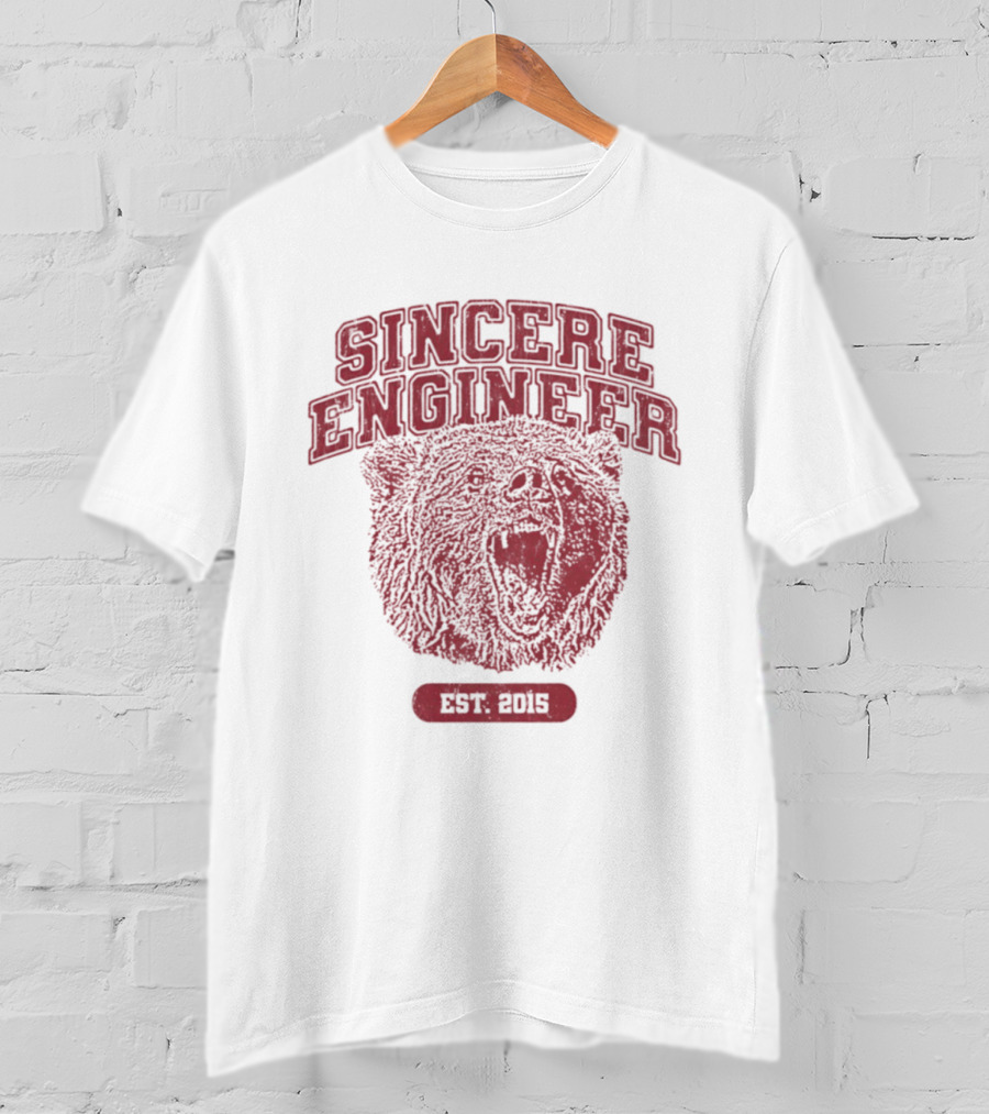 Sincere Engineer Bear Est 2015 Engineering T-Shirt