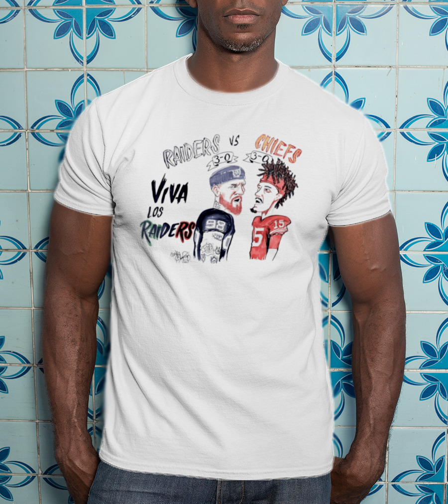 Viva Los Raiders 98 Vs Chiefs 15 Caricature T-Shirt