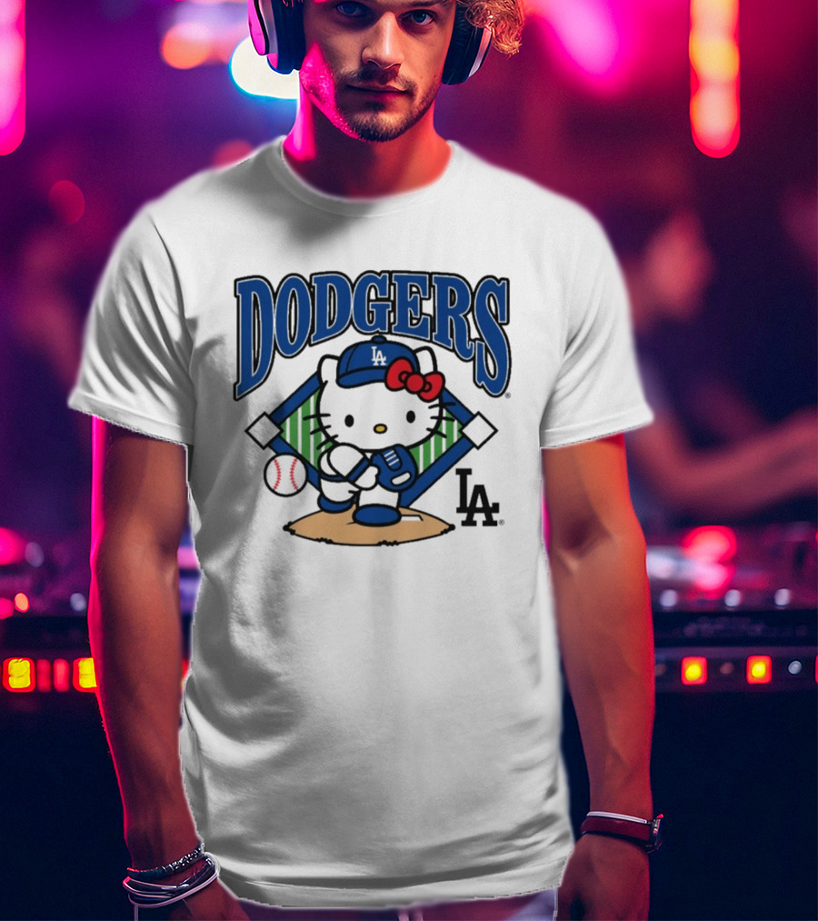 Dodgers Hello Kitty LA Baseball Homage T-Shirt