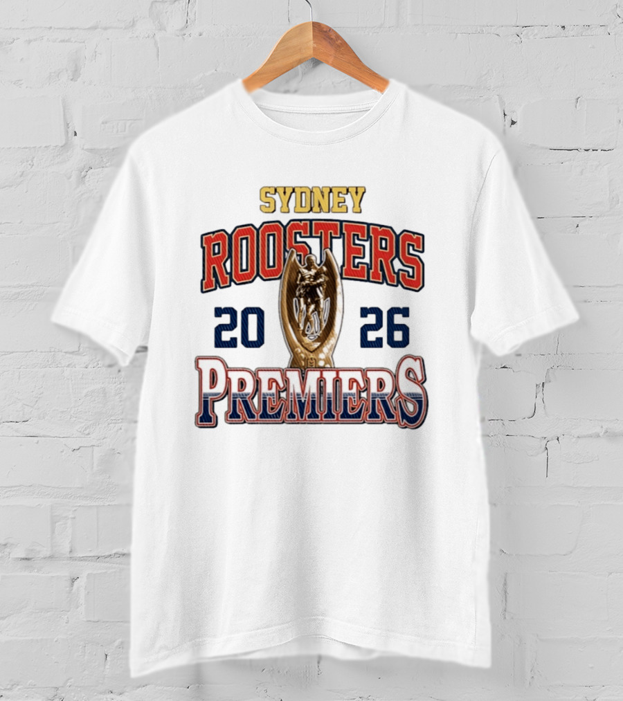 Sydney Roosters 2026 Premiers Trophy Celebrating NRL Victory T-Shirt