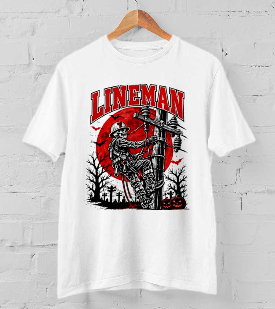 Texas Tech Red Raiders Lineman Halloween Skeleton Scene 2026 T-Shirt