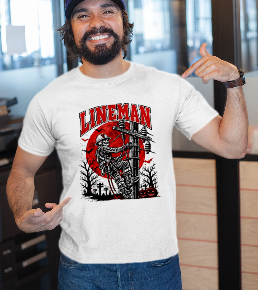 Texas Tech Red Raiders Lineman Halloween Skeleton Scene 2026 T-Shirt