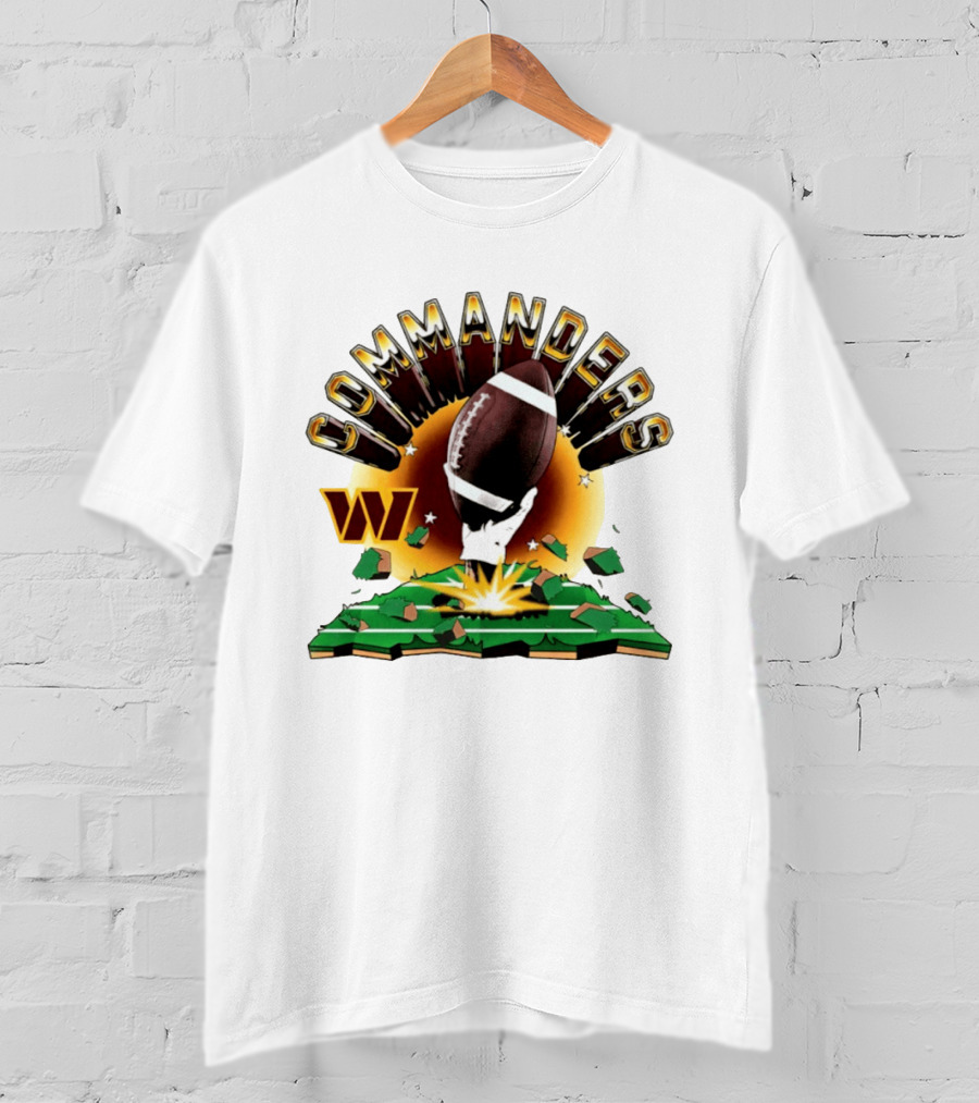 Washington Commanders 2026 Explode Clubhouse Commanders Football Burst T-Shirt