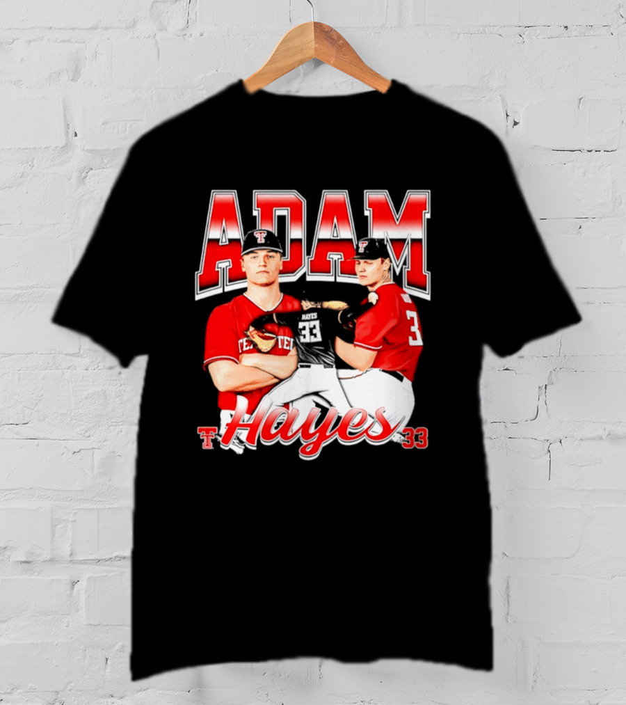 Adam Hayes Texas Tech 33 Red Raiders Football NCAA T-Shirt