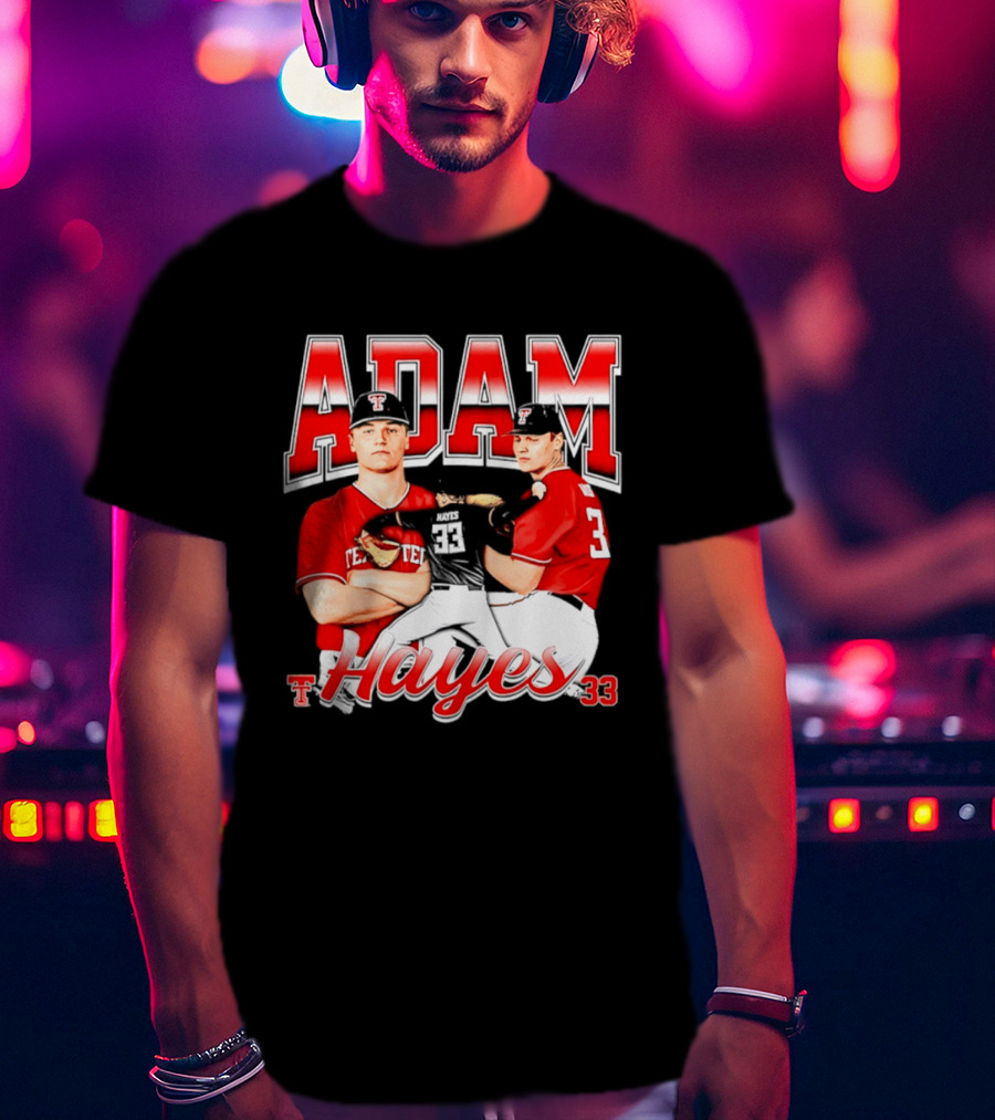Adam Hayes Texas Tech 33 Red Raiders Football NCAA T-Shirt