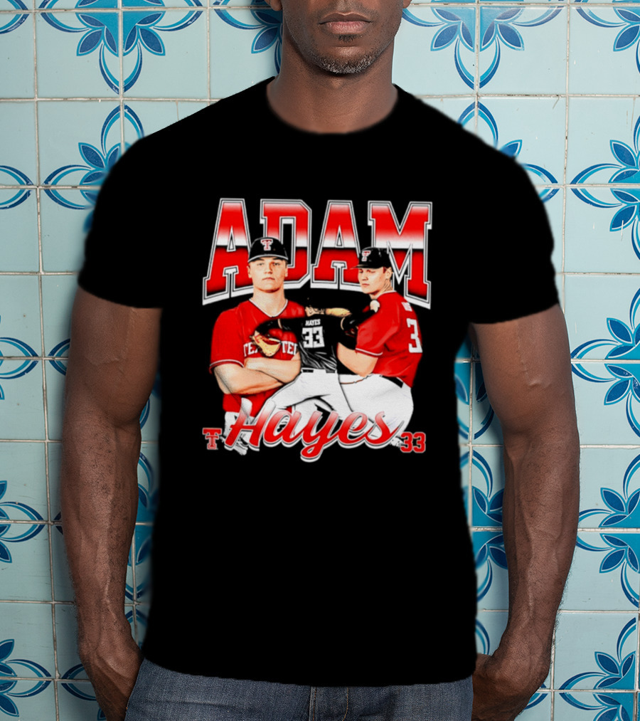 Adam Hayes Texas Tech 33 Red Raiders Football NCAA T-Shirt