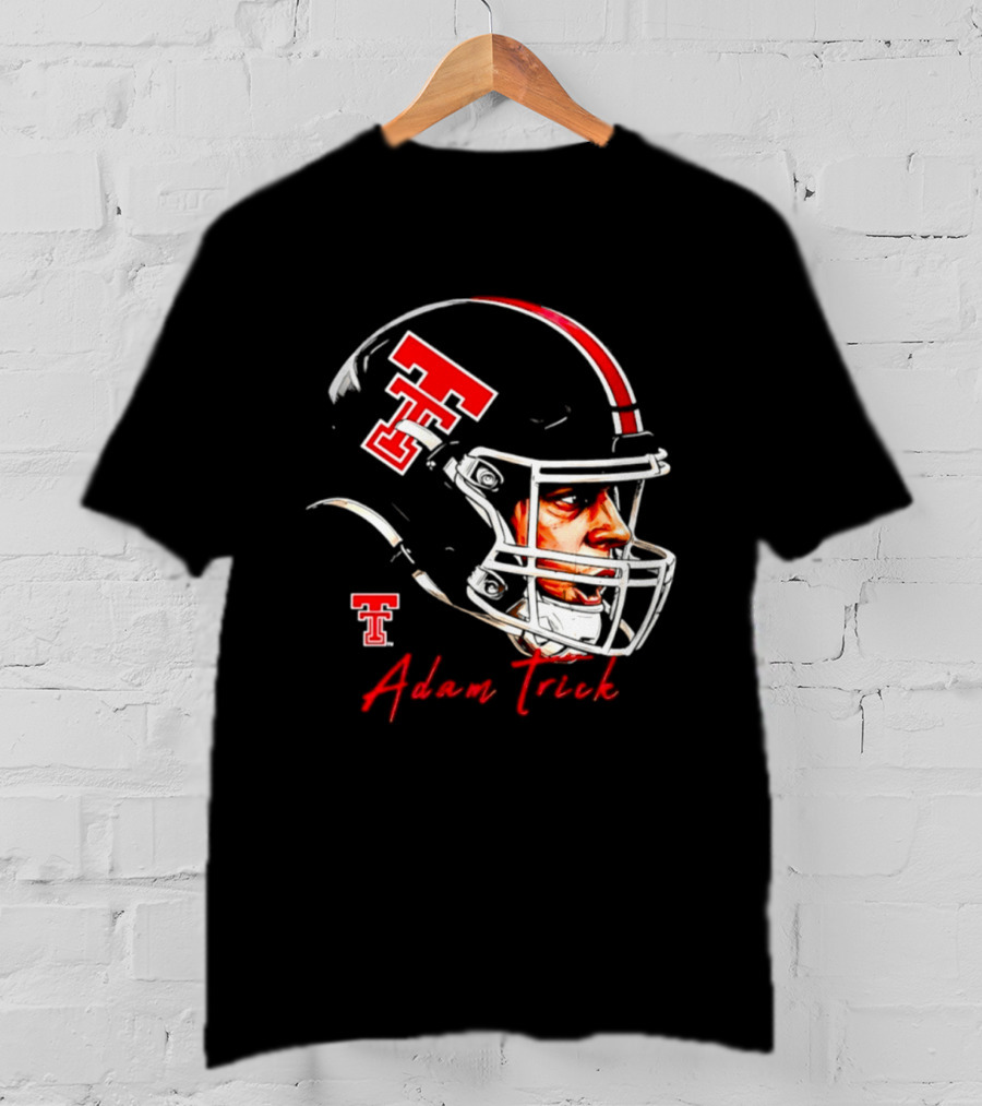 Adam Trick Texas Tech Red Raiders Football Helmet NCAA Game Face T-Shirt
