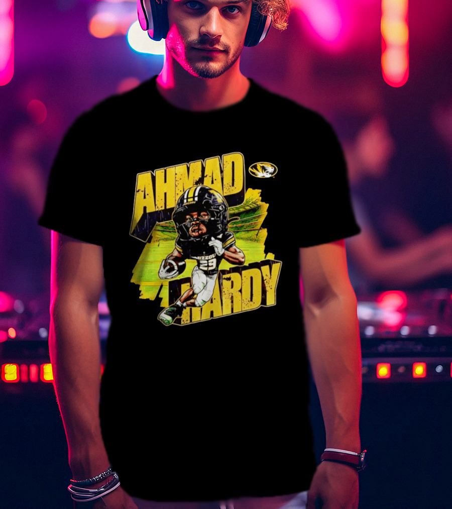 Missouri Tigers Football Ahmad Hardy NCAA Caricature T-Shirt
