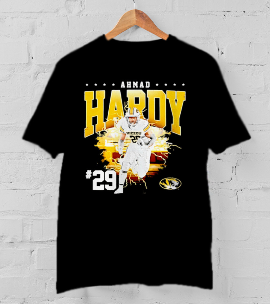 Ahmad Hardy Missouri Tigers NCAA Football #29 Lightning T-Shirt