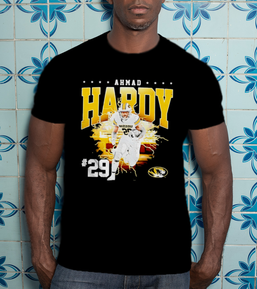 Ahmad Hardy Missouri Tigers NCAA Football #29 Lightning T-Shirt