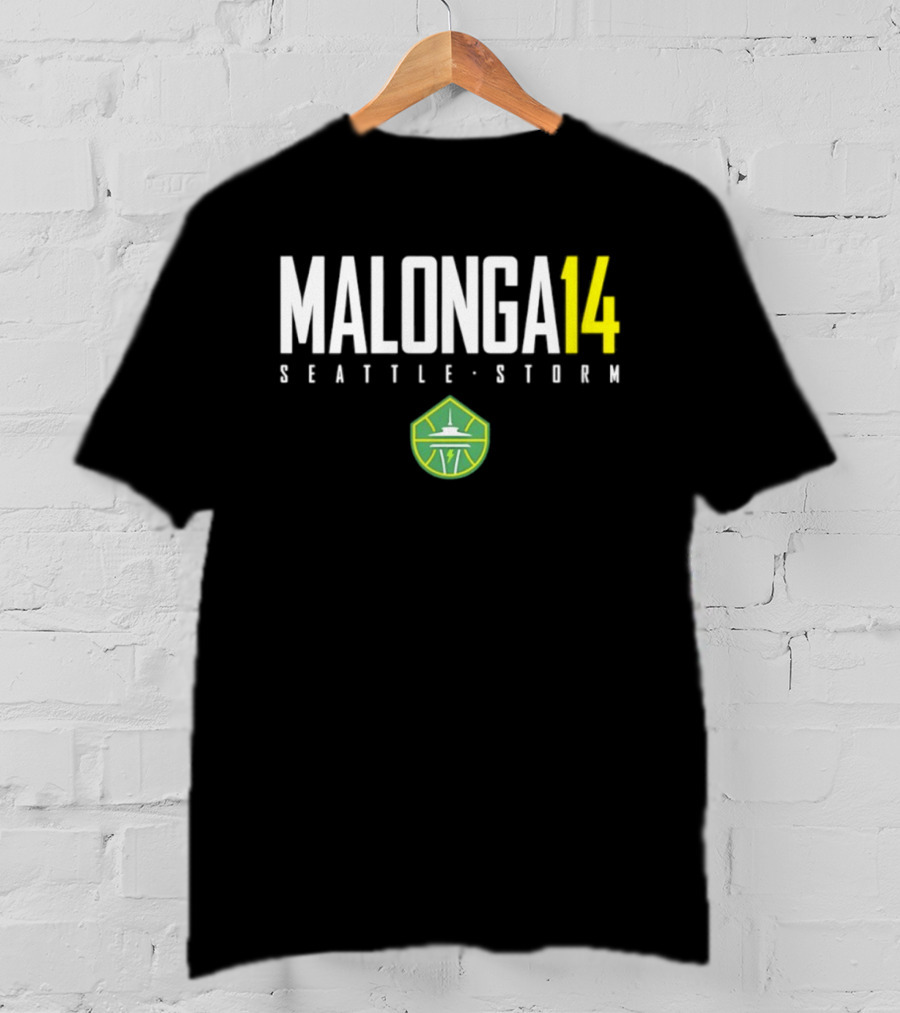 Dominique Malonga 14 Seattle Storm WNBA Basketball Player Name Number T-Shirt
