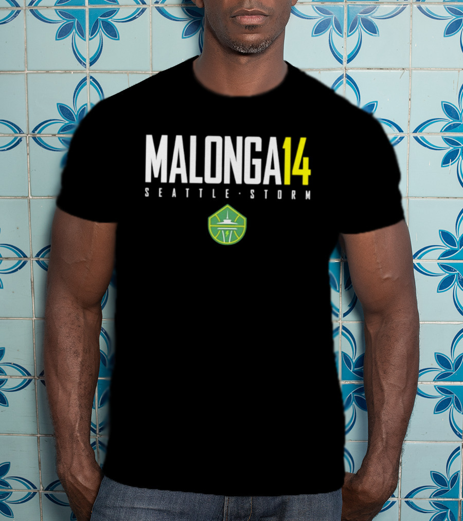 Dominique Malonga 14 Seattle Storm WNBA Basketball Player Name Number T-Shirt