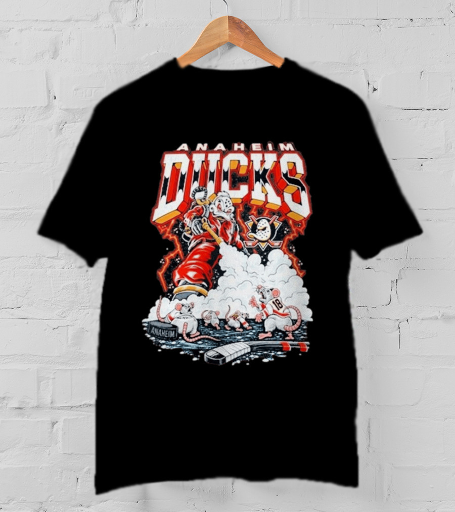 Anaheim Ducks Pest Control NHL Hockey Cartoon Rats T-Shirt